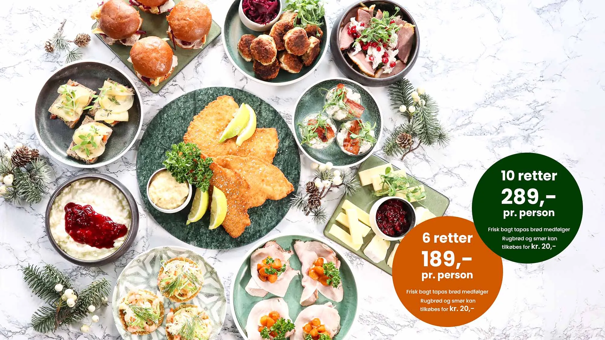 Årets julemenu 2025 - 6 eller 10 retter