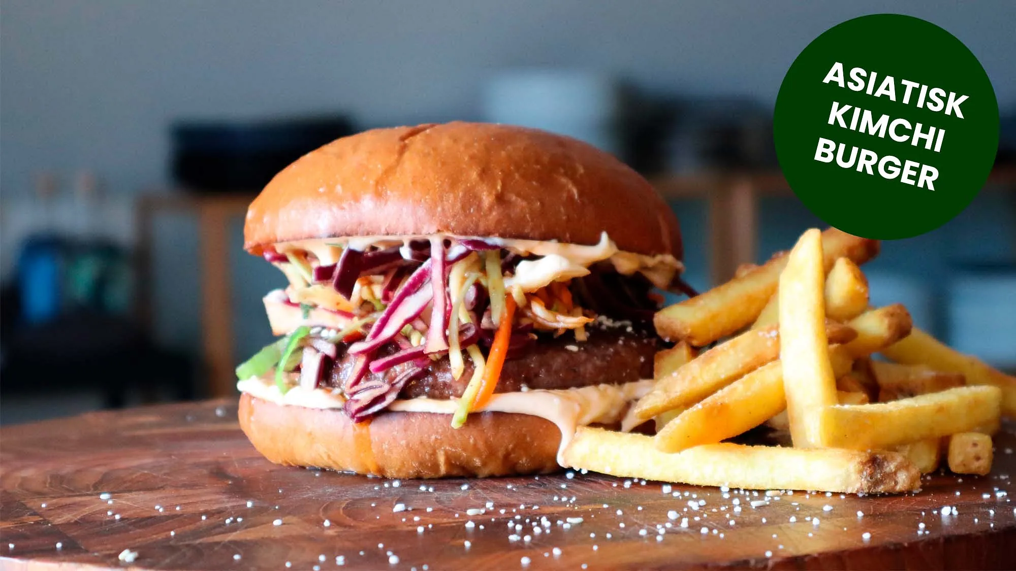 Asiatisk kimchi burger - limited edition